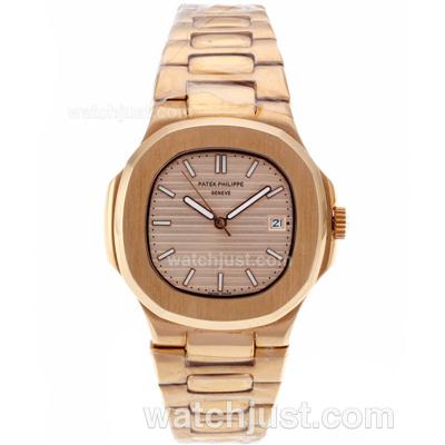 Patek Philippe Nautilus Automatic Full Rose Gold with Rose Gold Dial