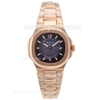 Patek Philippe Nautilus Full Rose Gold Case with Blue Dial