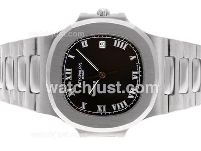 Patek Philippe Nautilus Swiss ETA 2836 Movement with Black Dial S/S