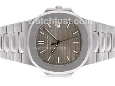 Patek Philippe Nautilus Swiss ETA 2836 Movement with Gray Dial-S/S