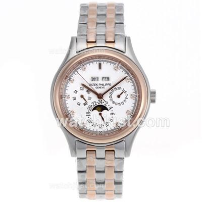 Patek Philippe Perpetual Calendar Automatic Two Tone with White Dial
