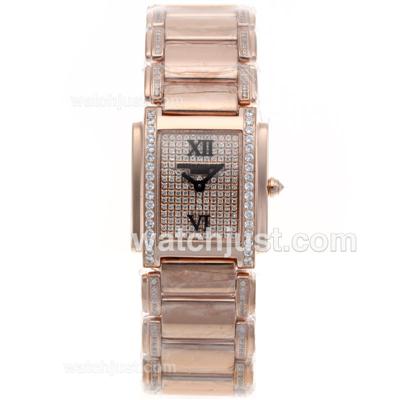 Patek Philippe Twenty-4 Full Rose Gold with Diamond Bezel and Dial-Lady Size