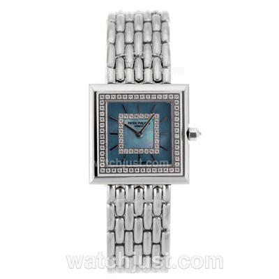 Patek Philippe Twenty-4 Hours Diamond Bezel Stick Marker with Blue Dial