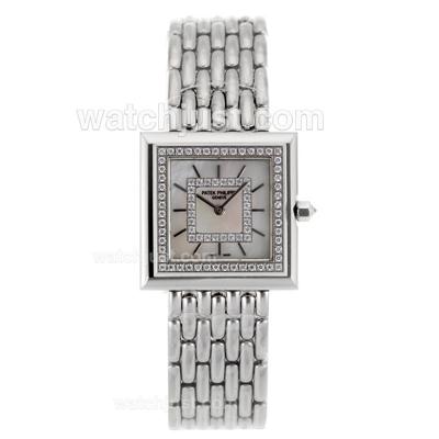 Patek Philippe Twenty-4 Hours Diamond Bezel Stick Marker with MOP Dial