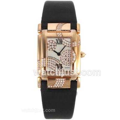 Patek Philippe Twenty-4 Hours Limited Edition Swiss ETA Movement Rose Gold Case with MOP Dial-Lady Size