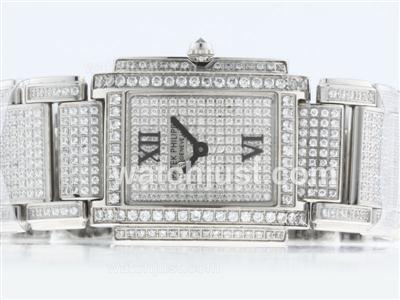 Patek Philippe Twenty-4 Hours Swiss ETA Movement with Full Diamond-Lady Size