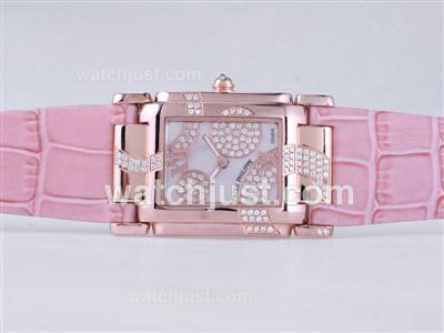 Patek Philippe Twenty-4 Limited Edition Swiss ETA Movement Rose Gold Case with Pink MOP Dial-Lady Size