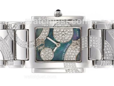 Patek Philippe Twenty-4 Limited Edition Swiss ETA Movement with Blue MOP Dial-Lady Size