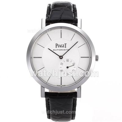 Piaget Altiplano Automatic with White Dial-Leather Strap