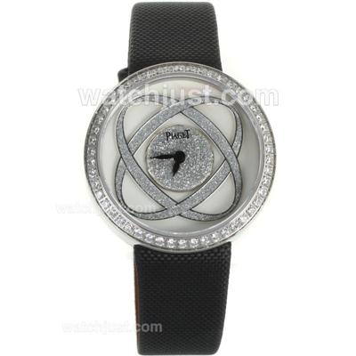 Piaget Altiplano Diamond Bezel with MOP Dial-Leather Strap