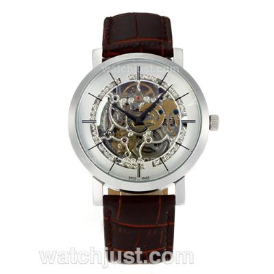 Piaget Altiplano Skeleton Automatic with White Dial-Leather Strap