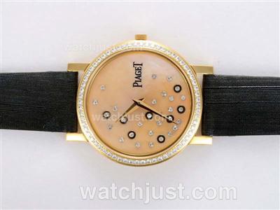 Piaget Altiplano Swiss ETA Movement Gold Case with Diamond Bezel-Yellow Dial Lady Size