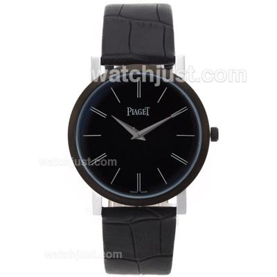 Piaget Altiplano XL Black Dial with Leather Strap
