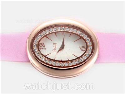 Piaget Dream Team No1 Rose Gold Case with Diamond Bezel-White Dial