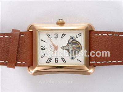 Piaget Emperador Automatic Tourbillon Rose Gold Case with White Dial