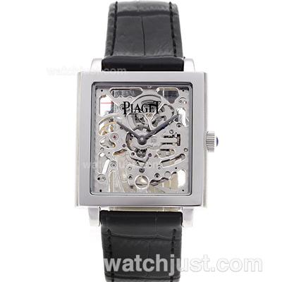 Piaget Emperador Manual Winding with Skeleton Dial-Leather Strap