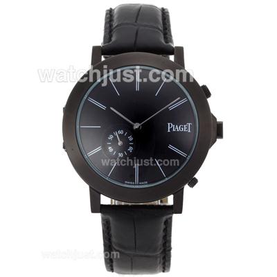 Piaget Polo Double Dial PVD Case with Leather Strap