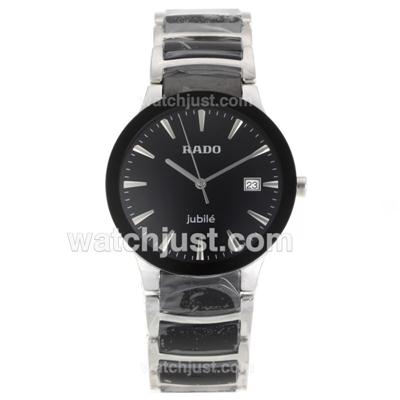 Rado Centrix Jubile Ceramic Bezel Stick Markers with Black Dial