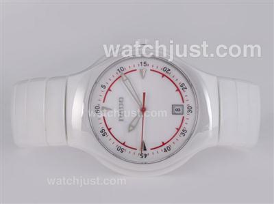 Rado DiaStar Authentic Ceramic with White Mop Dial-Number Marking