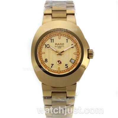 Rado DiaStar Automatic Full Gold with Golden Dial-18K Plated Gold Movement