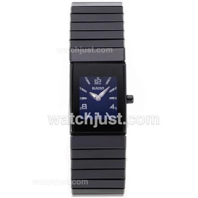 Rado DiaStar Full Black Authentic Ceramic with Black Dial-Lady Size