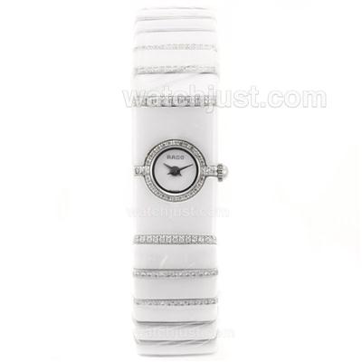 Rado DiaStar Full White Authentic Ceramic with Diamond S/S-MOP Dial