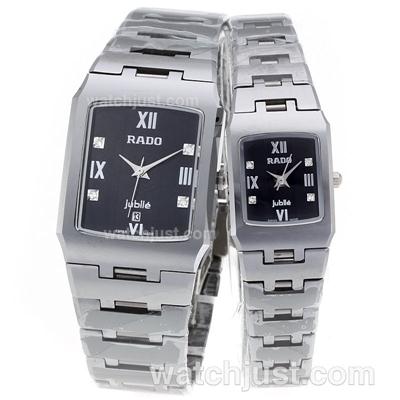 Rado Sintra Jubile with Black Dial-Couple Watch