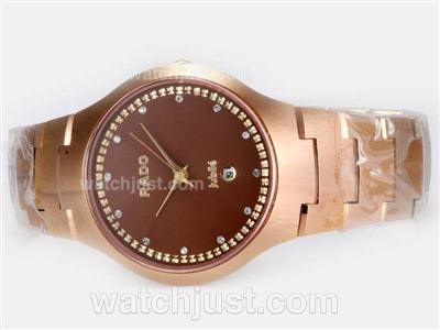 Rado Sintra Super Superjubile Full Rose Gold Diamond Marking with Brown Dial