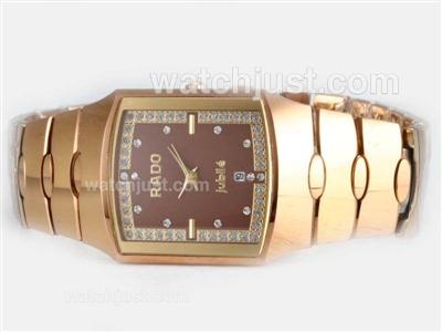 Rado Sintra Super Superjubile Full Rose Gold with Brown Dial-Diamond Marking