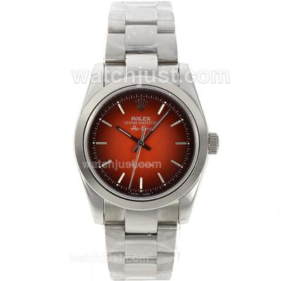 Rolex Air-King Automatic with Red Dial S/S