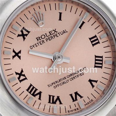 Rolex Air-King Swiss ETA 2671 Movement Roman Markes with champagne Dial S/S-Lady Size