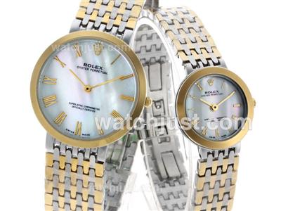 Rolex Cellini Two Tone Roman Markers with MOP Dail-Couple Watch