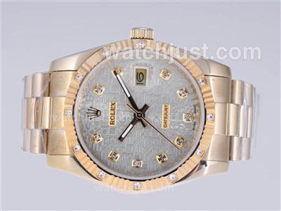 Rolex Datejust Automatic Full Gold Diamond Marking with Computer Dial
