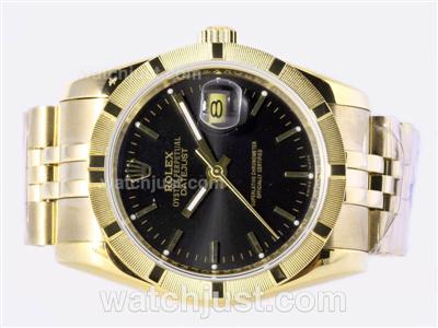 Rolex Datejust Automatic Full Gold with Black Dial