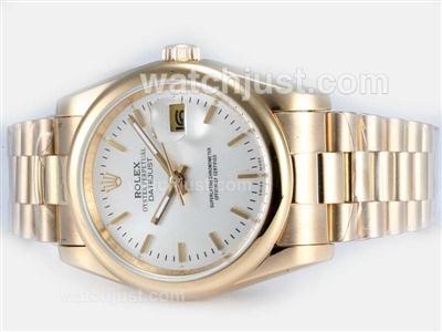 Rolex Datejust Automatic Full Gold with White Dial