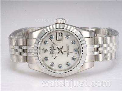 Rolex Datejust Automatic MOP Dial With Blue Diamond Marking