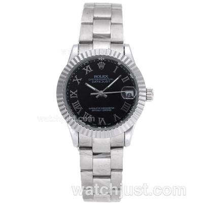 Rolex Datejust Automatic Roman Markers With Black Dial S/S