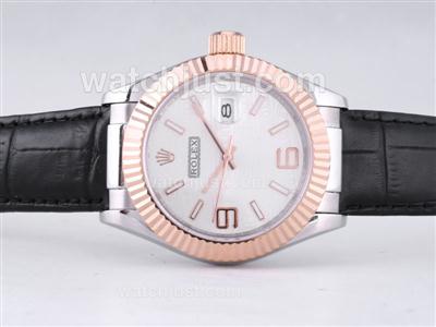 Rolex Datejust Automatic Two Tone Case with White Dial-39mm New Version
