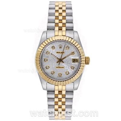 Rolex Datejust Automatic Two Tone Diamond Markers with Computer Dial-Mid Size