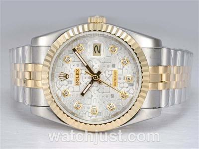 Rolex Datejust Automatic Two Tone with Diamond Marking-Computer Dial