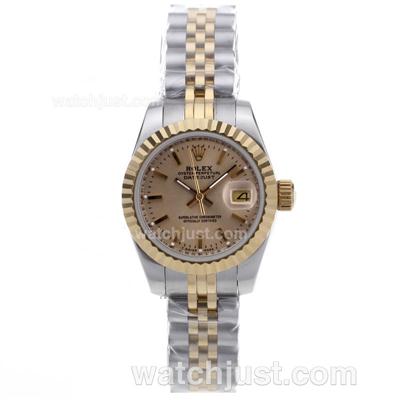 Rolex Datejust Automatic Two Tone with Golden Dial