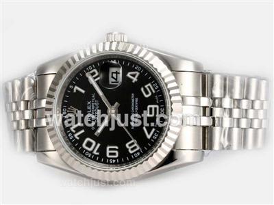 Rolex Datejust Automatic with Black Dial-New Version Number Marking