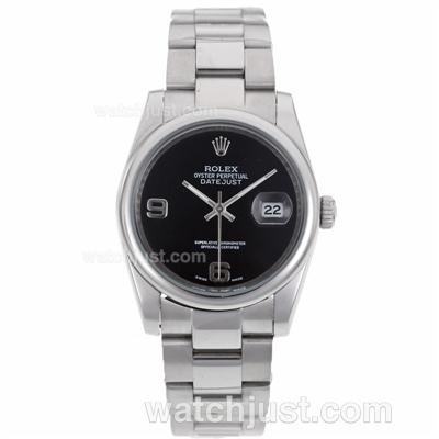 Rolex Datejust Automatic With Black Dial S/S