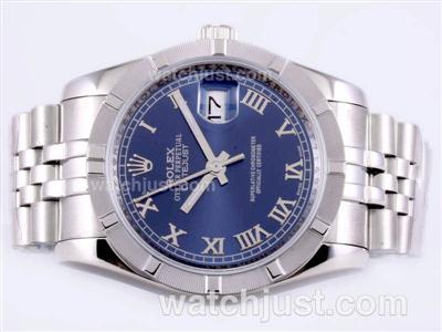 Rolex Datejust Automatic with Blue Dial-Roman Marking