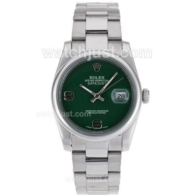 Rolex Datejust Automatic With Green Dial S/S