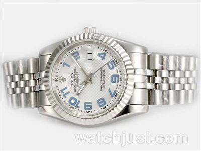 Rolex Datejust Automatic with White Dial-New Version Blue Marking