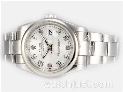 Rolex Datejust Automatic with White Dial-Number Marking