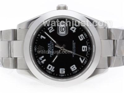 Rolex Datejust II Automatic Number Marking with Black Dial-41mm Same Structure As Swiss ETA Version-High Quality