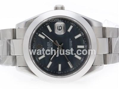 Rolex Datejust II Automatic Stick Marking with Black MOP Dial-41mm Same Structure As Swiss ETA Version-High Quality