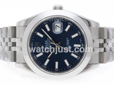 Rolex Datejust II Automatic Stick Marking with Blue Dial-41mm Same Structure As Swiss ETA Version-High Quality